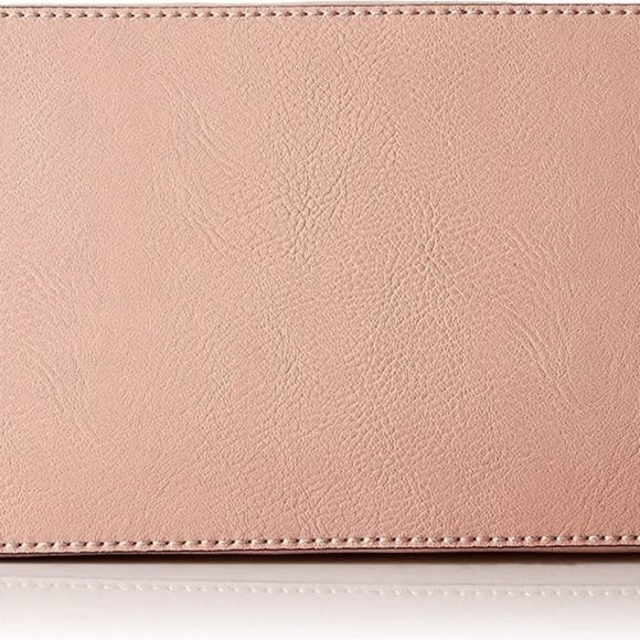 Guess Flynn Faux Leather Satchel Handbag Purse Blush Pink Whip Stitch Handles OS - Picture 8 of 8